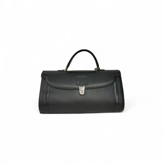 BURBERRY LONDON Mini Boston Bag Black Scratch Shadow Horse Rank(B)