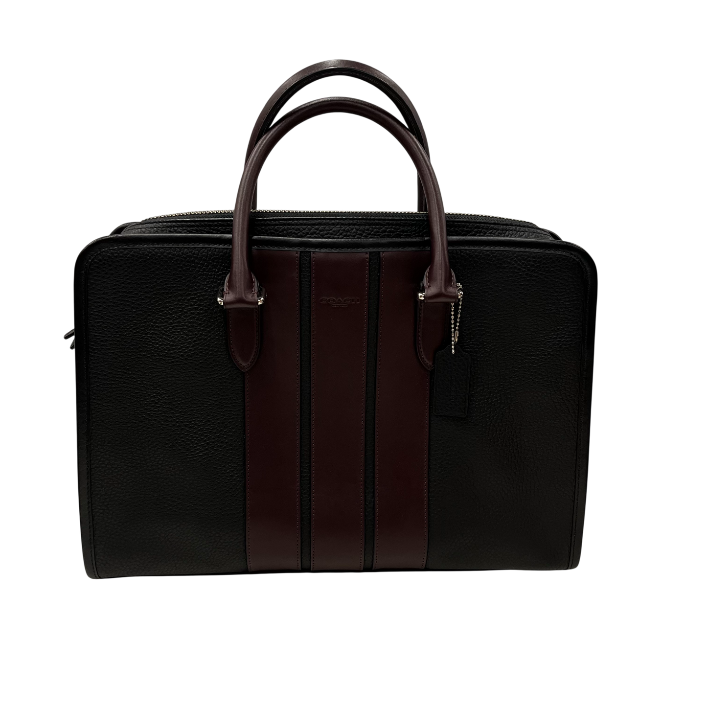 COACH Briefcase F72308 Rank(A) Black And Brugandy With Strap