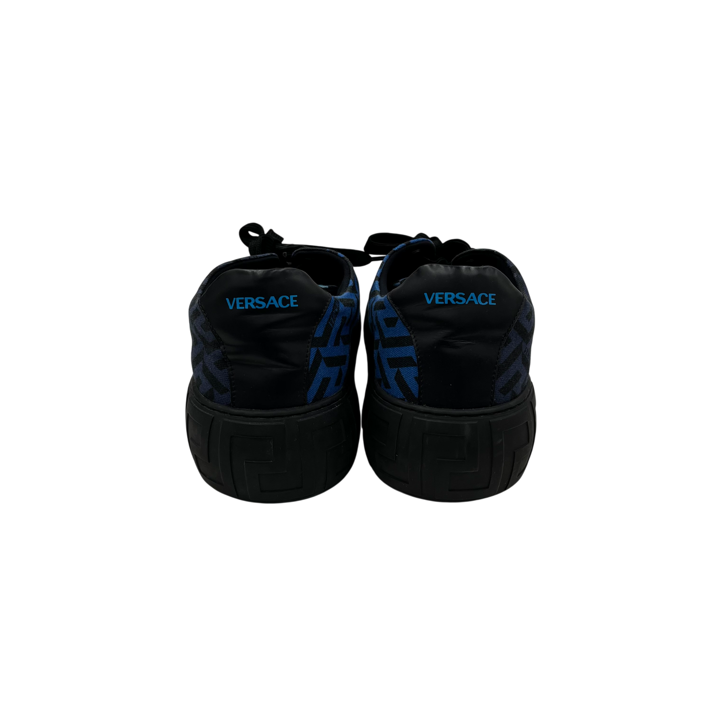VERSACE Sneaker 42 Greca Canvas Mens Black/Blue Rank(B)