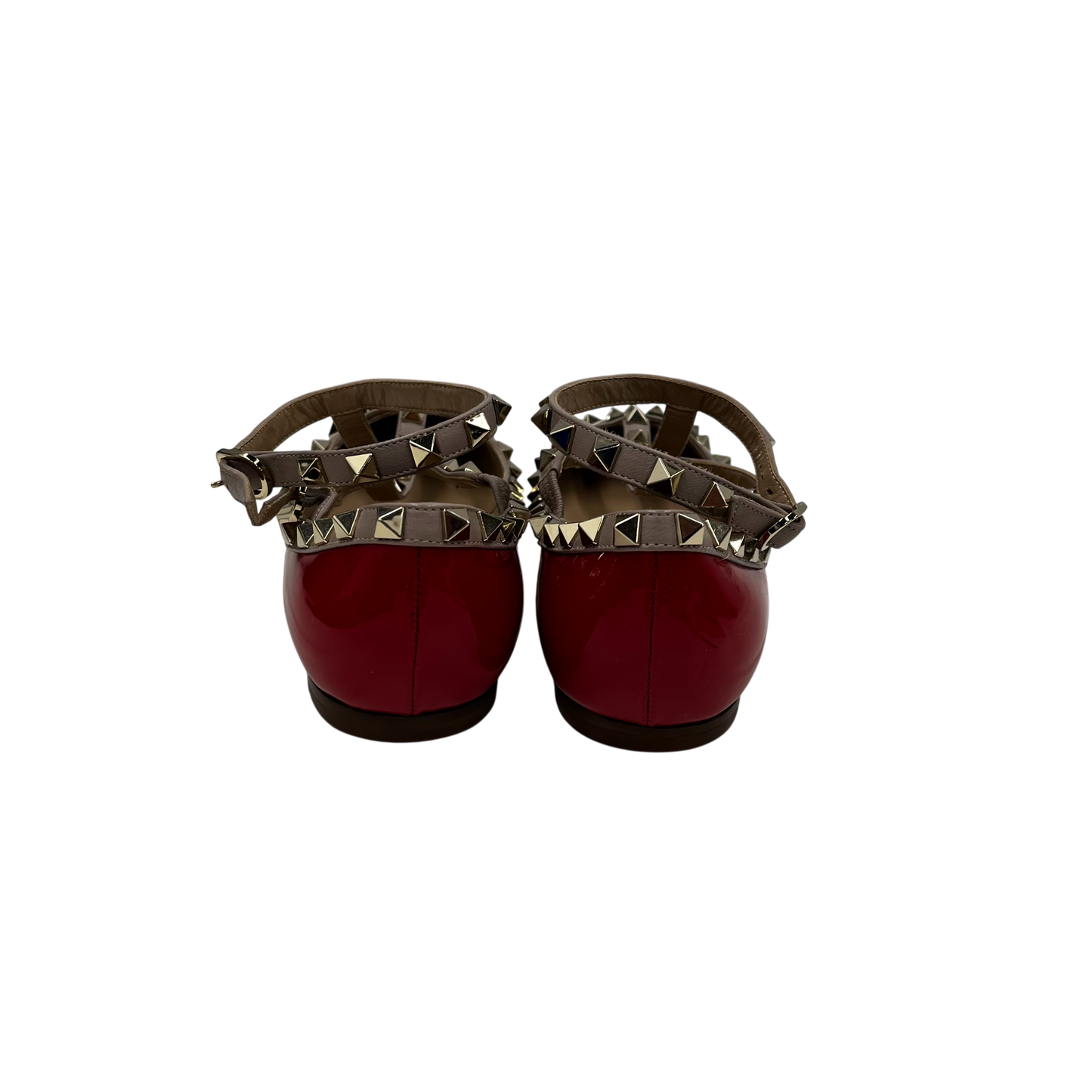 VALENTINO Pumps 35.5 Lady's Red/Beige Rank(A) TTQ 376