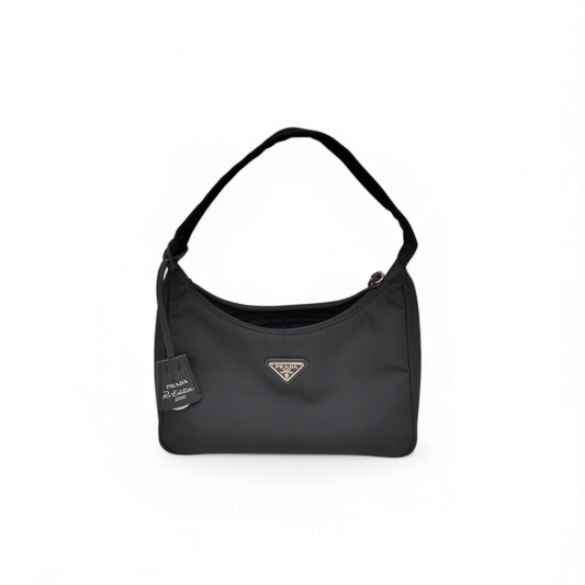 PRADA Shoulder Bag 1NE515 Black Re-Edition 2000 Nylon Mini-Bag Rank B
