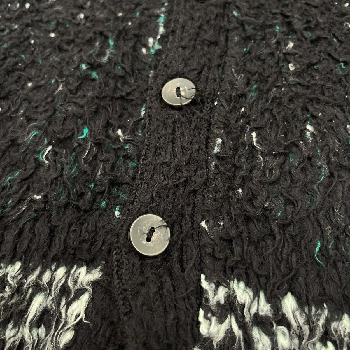 Fake Ass Flowers Cardigan SIZE 2 Mens Black And Green Rank (B) 13413008