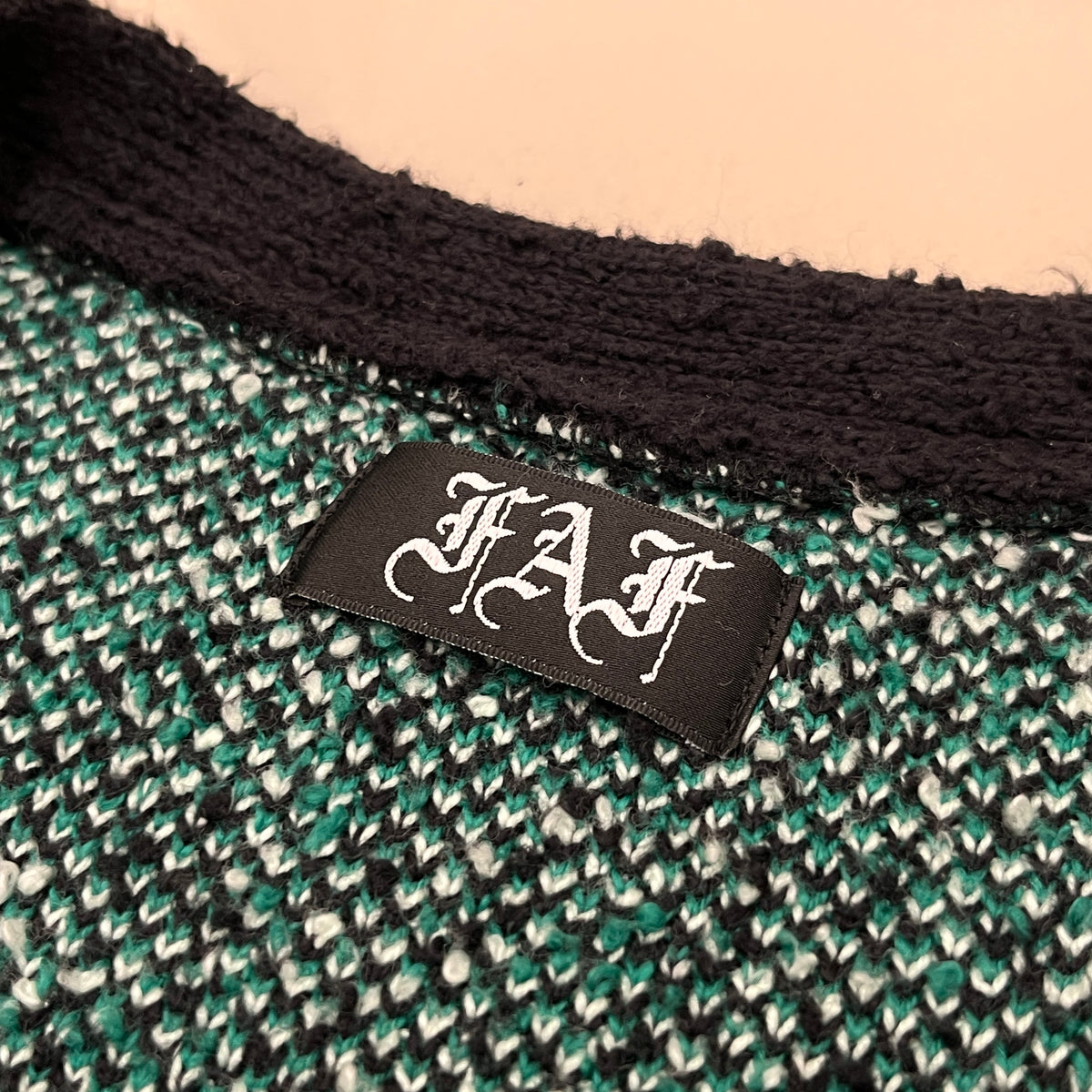 Fake Ass Flowers Cardigan SIZE 2 Mens Black And Green Rank (B) 13413008