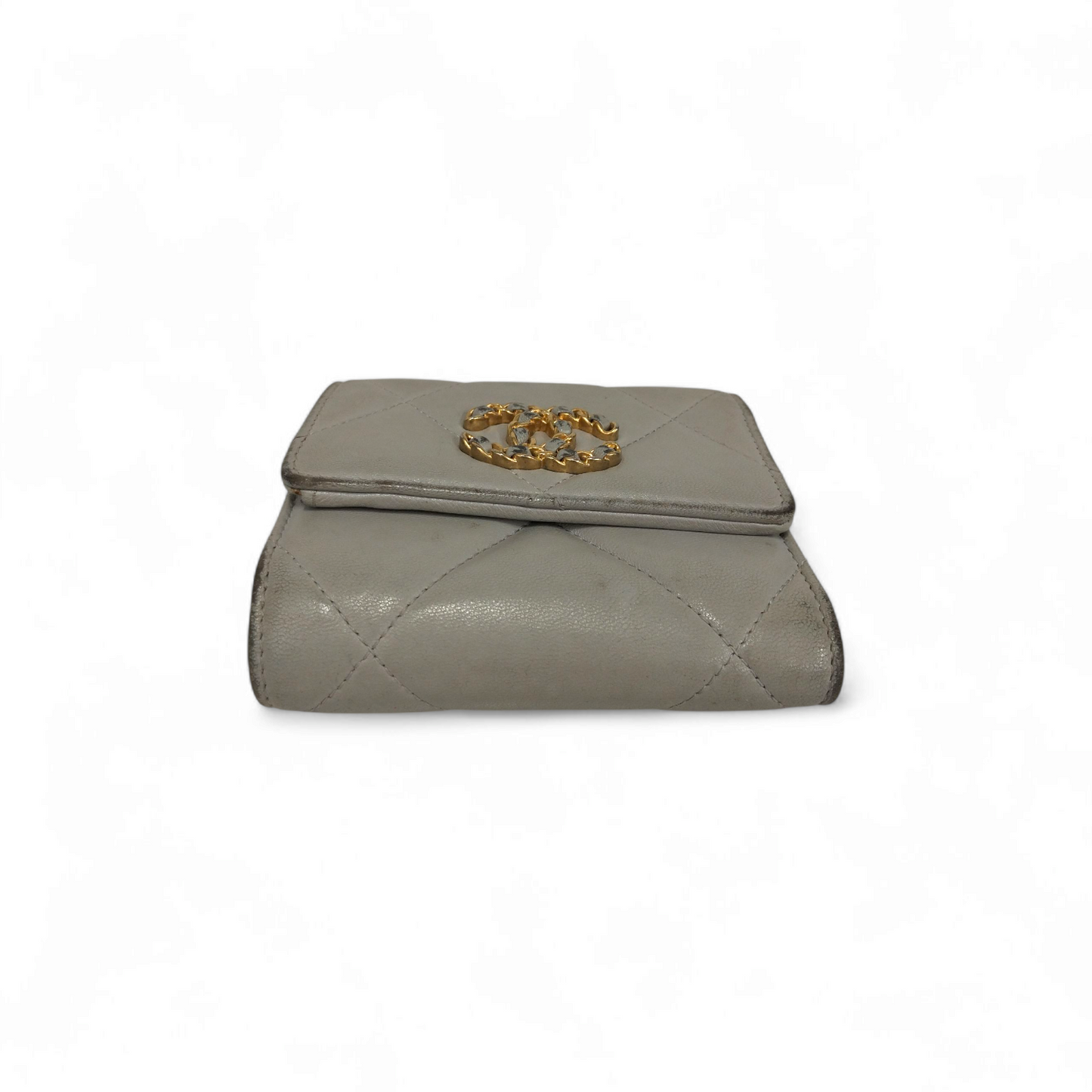 CHANEL Wallet AP1180 Light Gray Stian 31459643 Rank (C)