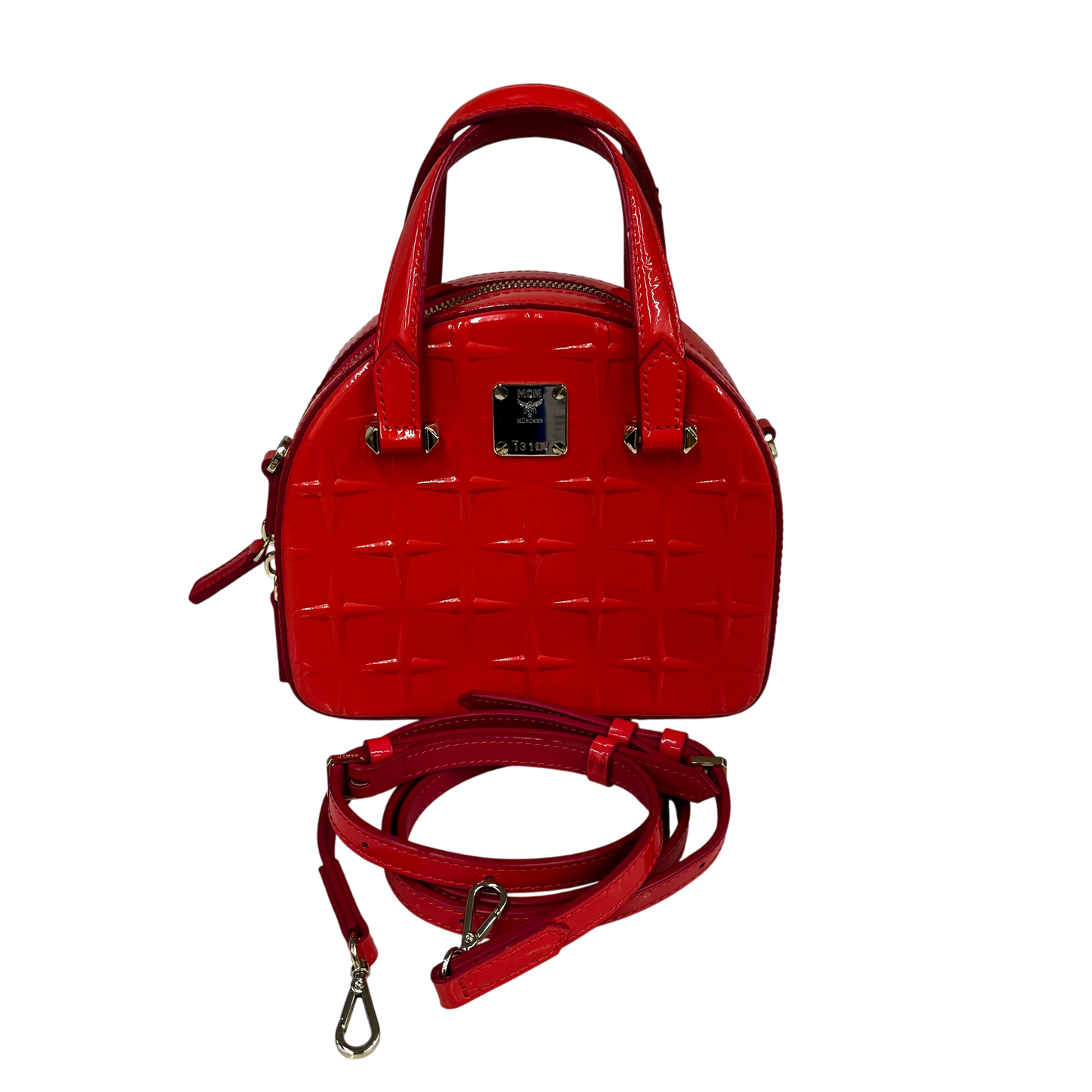 MCM 2WAY Bag MWT ASSE15 QE001 Rank (B) Orange Coral Stain