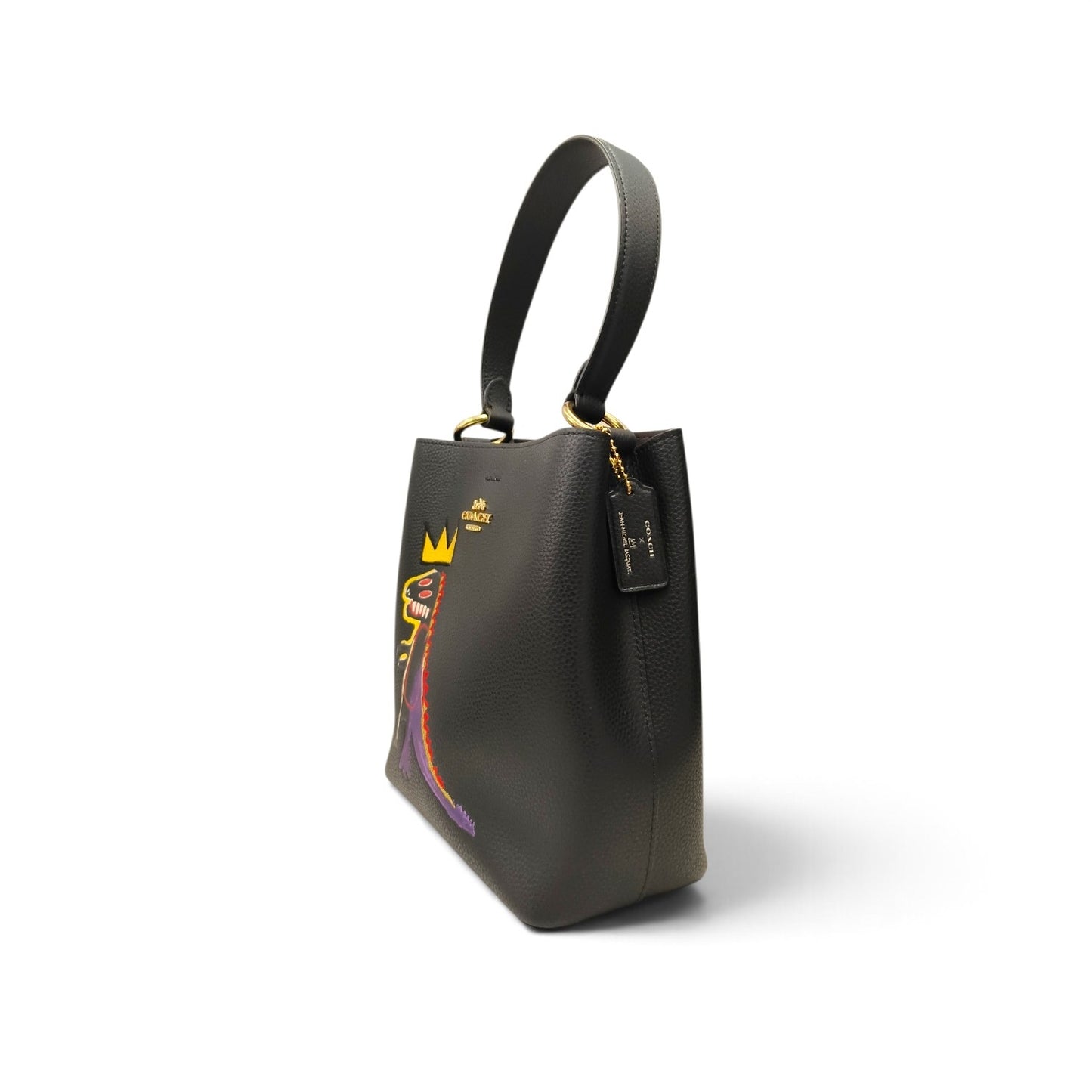 COACH 2WAY Bag C6073 Black Coach x Jean-Michel Basquiat Rank B