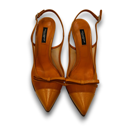 DOLCE & GABBANA Pumps SIZE 36 1/2 Lady's Orange Rank(B)