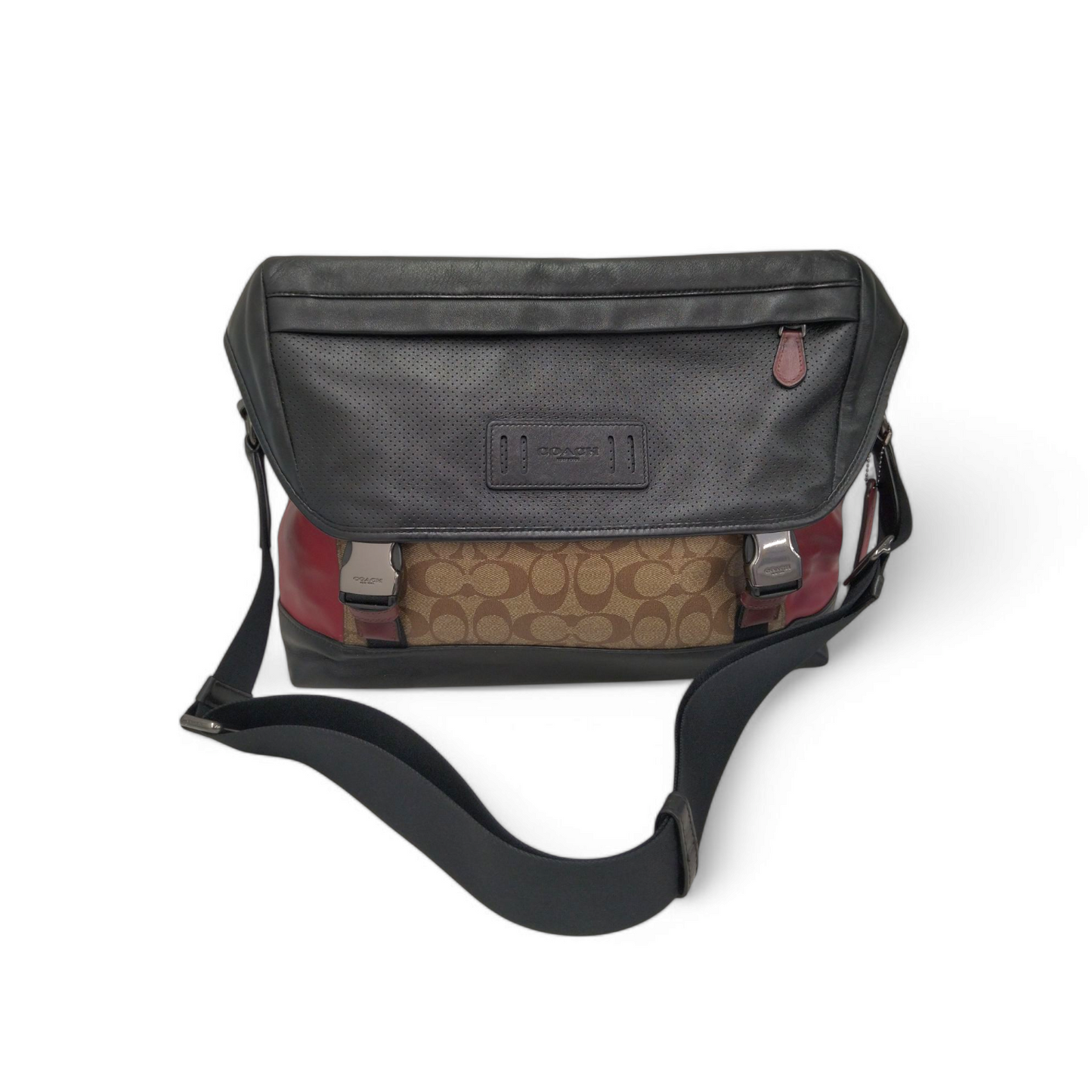 COACH Business Bag F79904 Black/Red Rank B