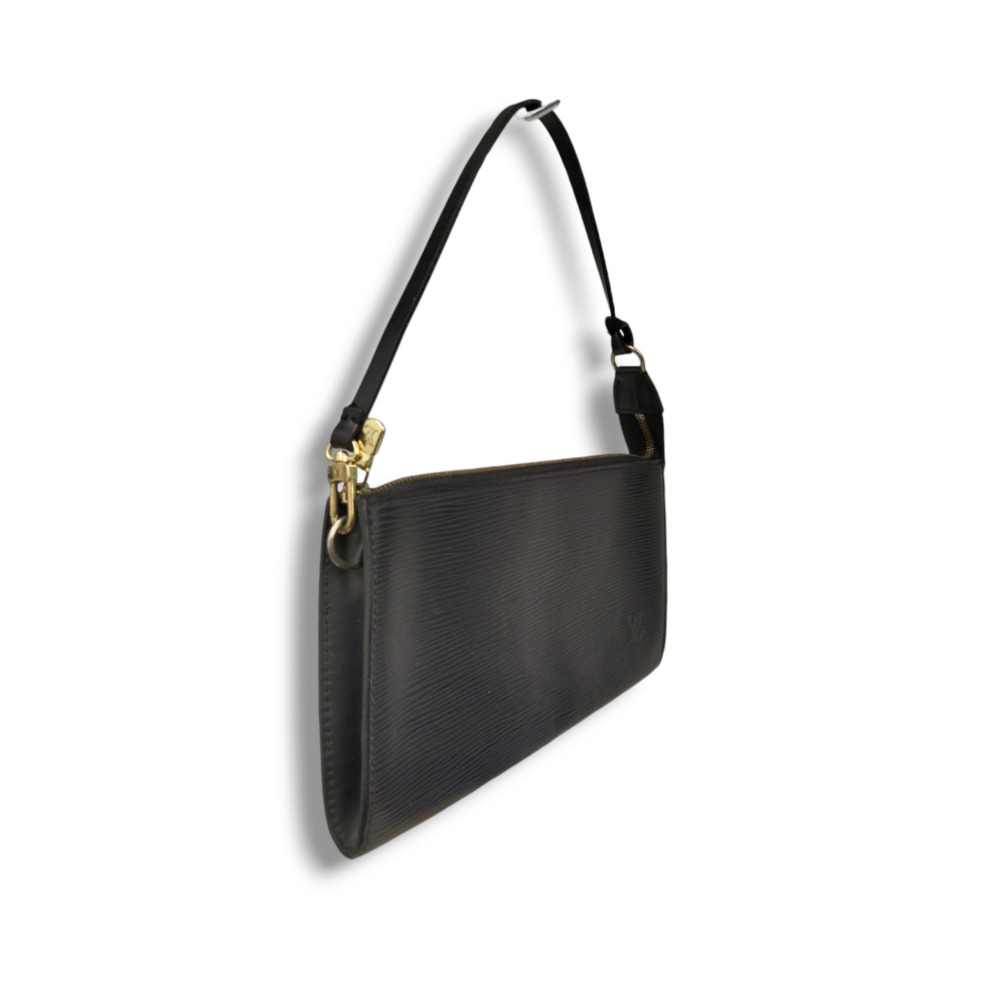 LOUIS VUITTON Semi One Shoulder Bag M52942 Black *Stain* Pochette Accessoires Rank B