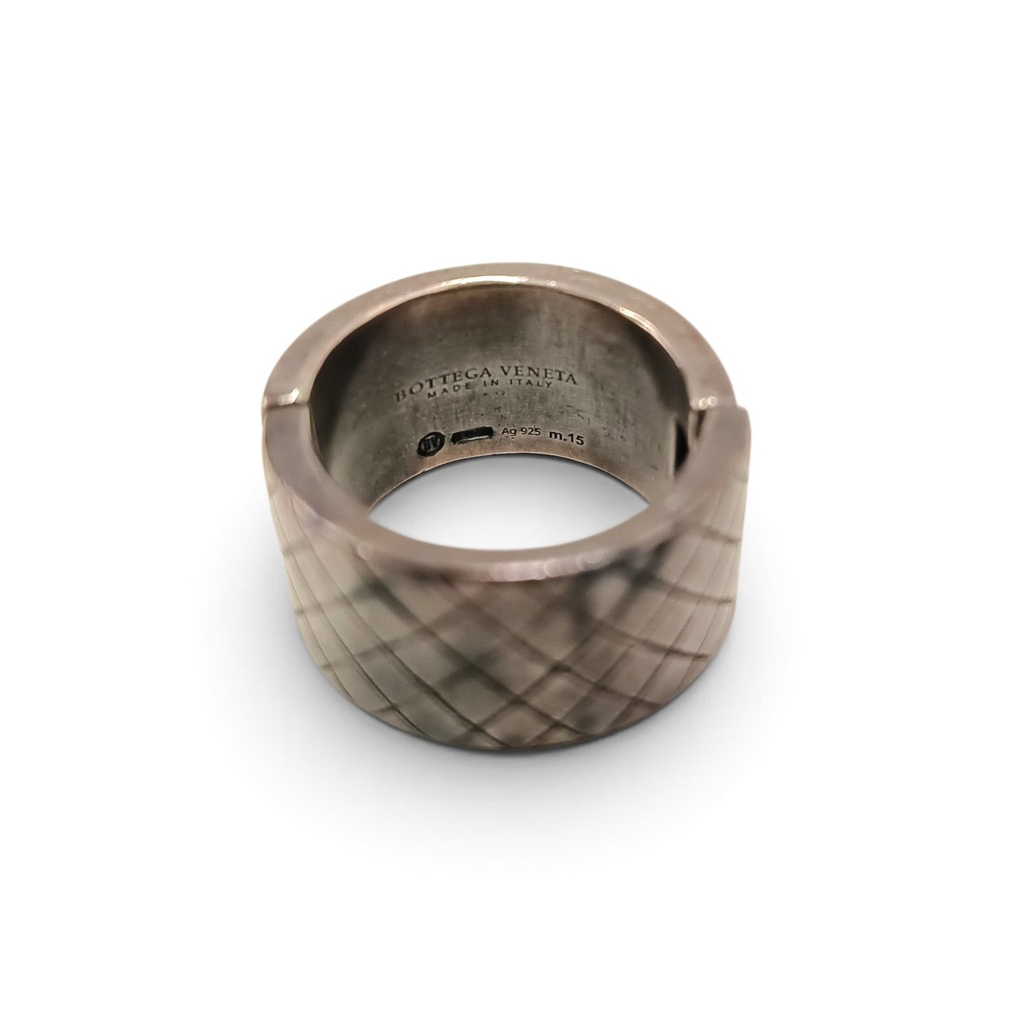 Ring BOTTEGA VENETA Silver Intrecciato Rank B