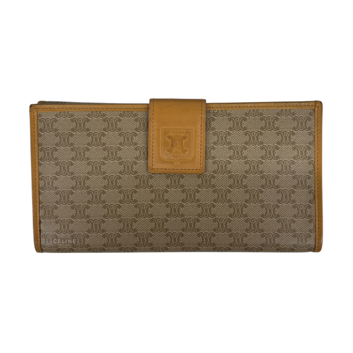 CELINE Long Wallet Brown Vintage
