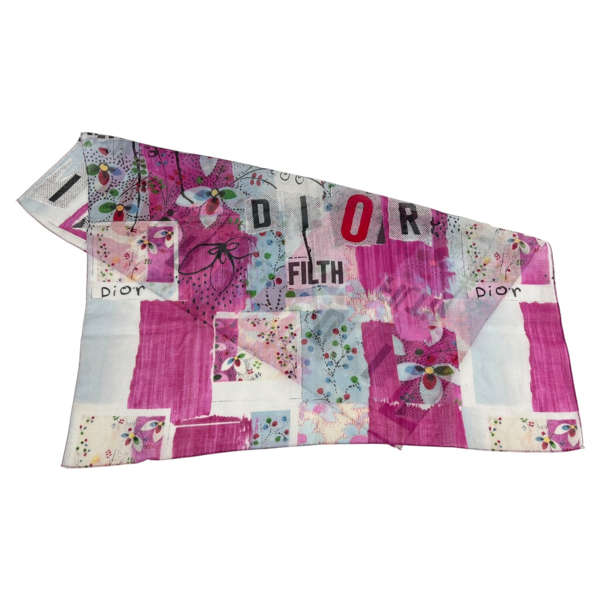 CHRISTIAN DIOR Scarf 55X55* Pink