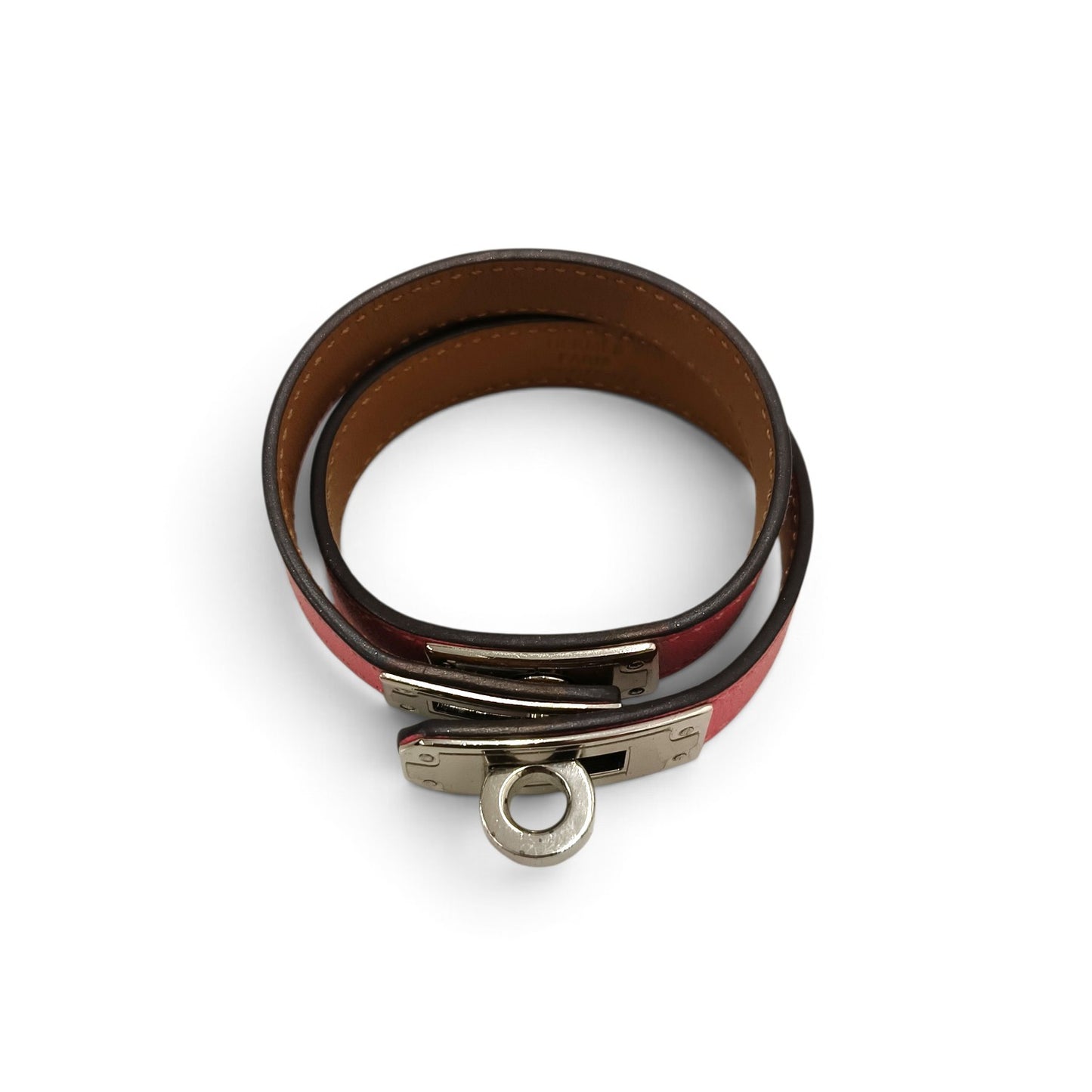 Bracelet HERMES Pink And Silver Mini Kelly Double A FS 004 GX  Rank B