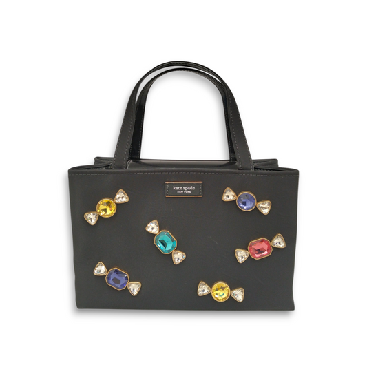 Kate Spade 2WAY Bag S338 Black Sam Icon Candy Gem Embellished Nylon Small Rank B