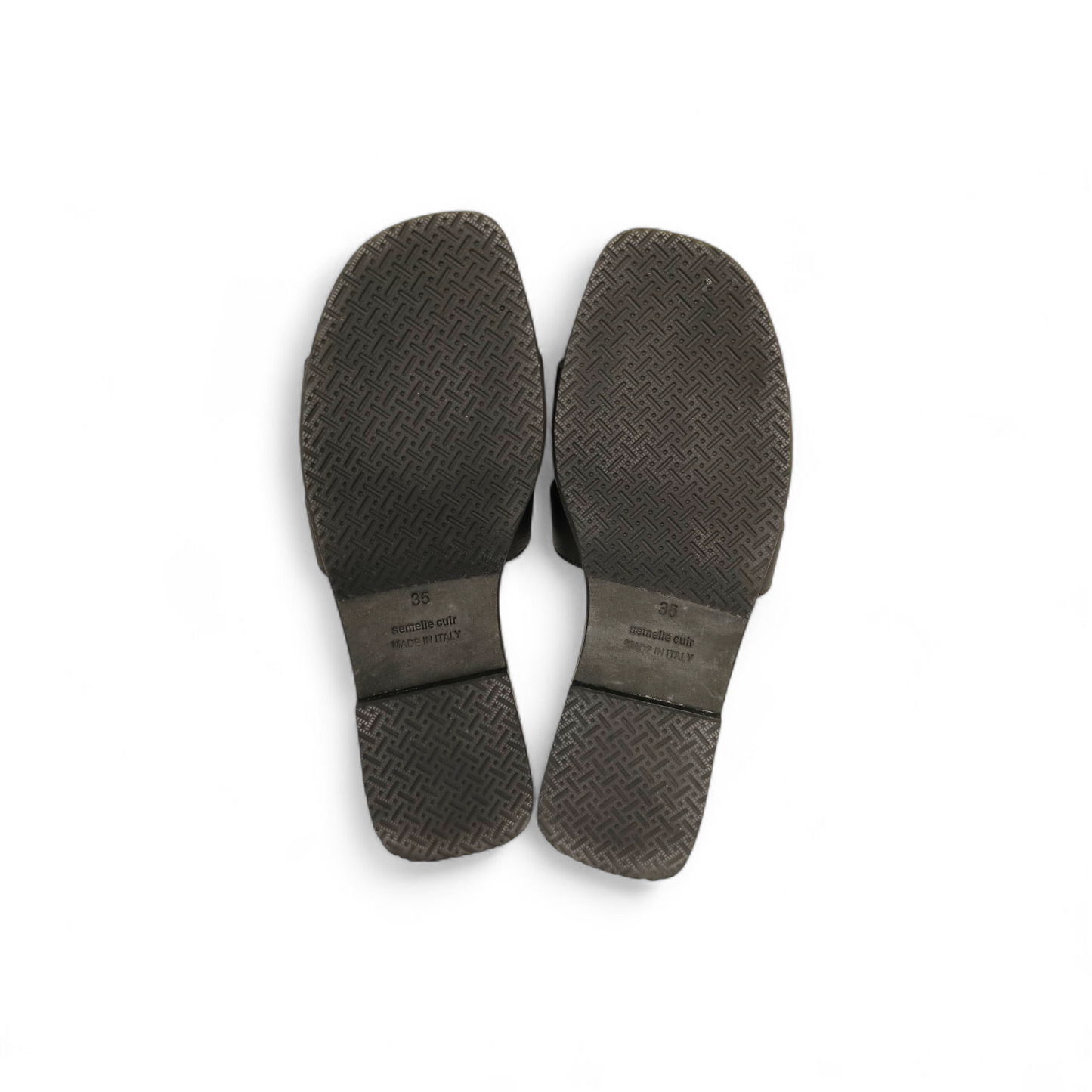 HERMES Sandal Size 35 Lady's Black ORAN HC 0210 *Stain* Rank B