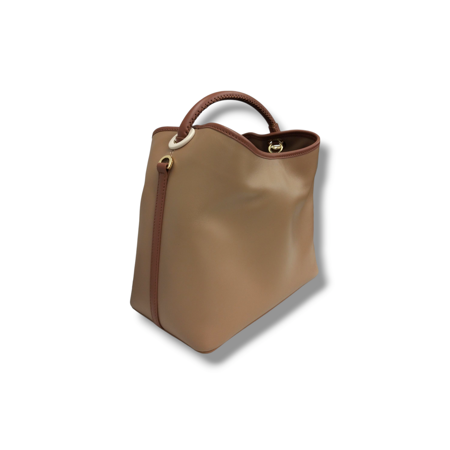 elleme Handbag Brown *Stain* Rank AB