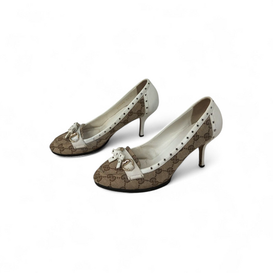 GUCCI Pumps 37 Lady's Brown Stain/Damage 213194 Rank (C)