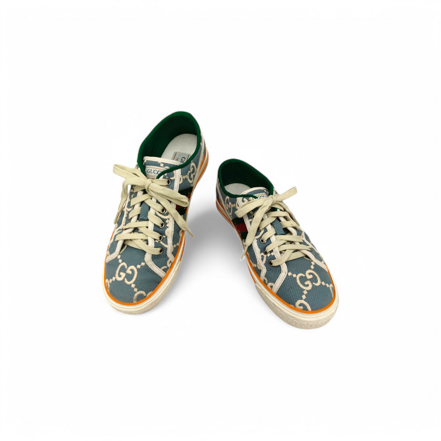 GUCCI Sneaker SIZE 40 Mens 606110 Blue/White TENISS 1977 *Stain* Rank B