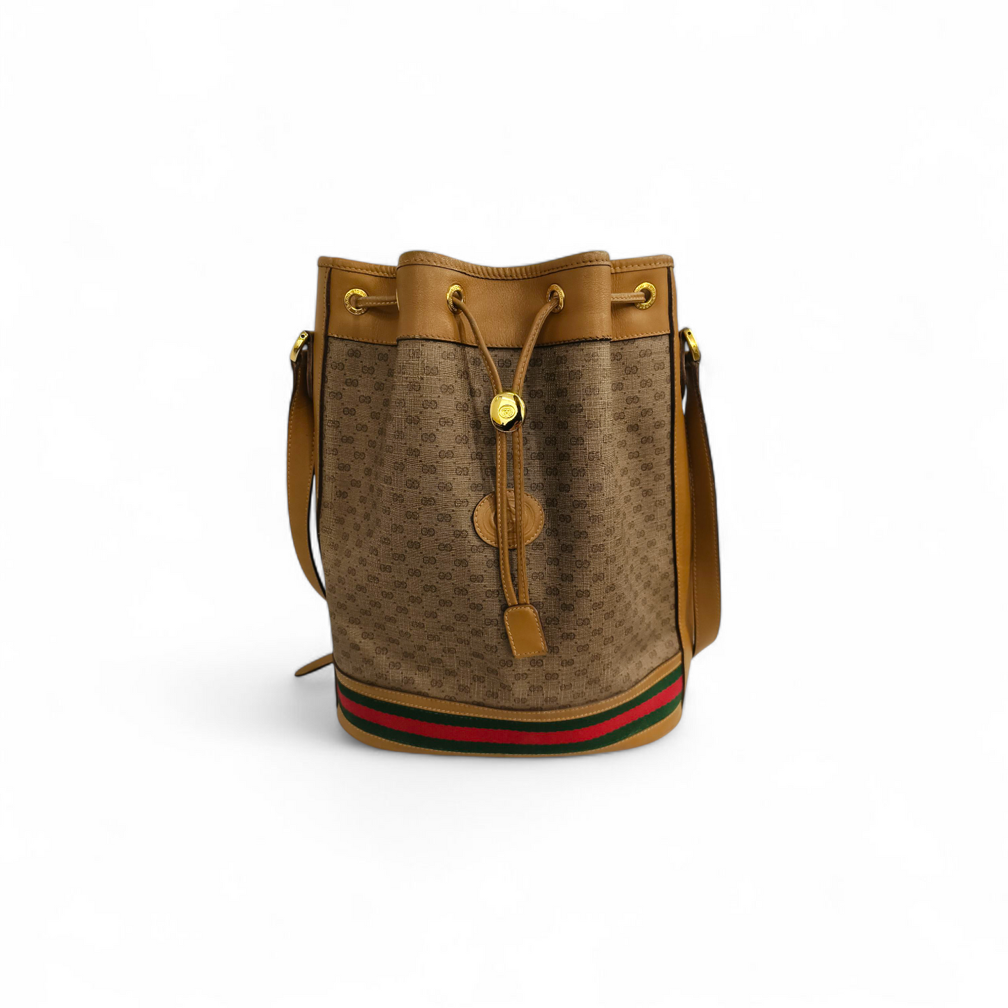 GUCCI Shoulder Bag 001 115 0933 Brown Fluff Vintage *Scratch/Inside* Rank B