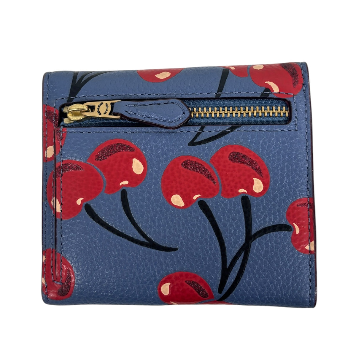 COACH Wallet CA160 Navy Cherry Scratch