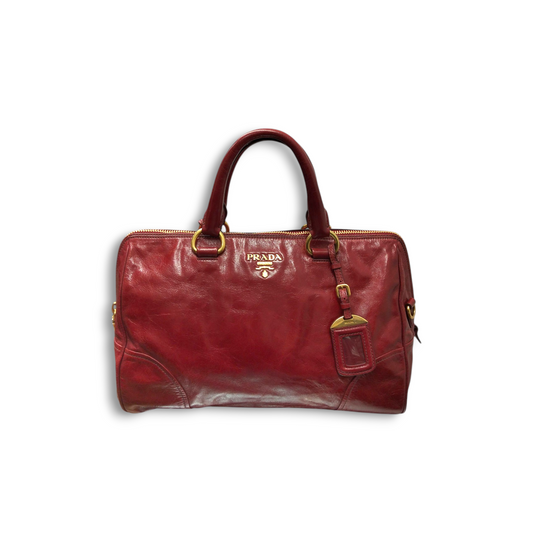PRADA Handbag BL0821 Red 173 Rank B