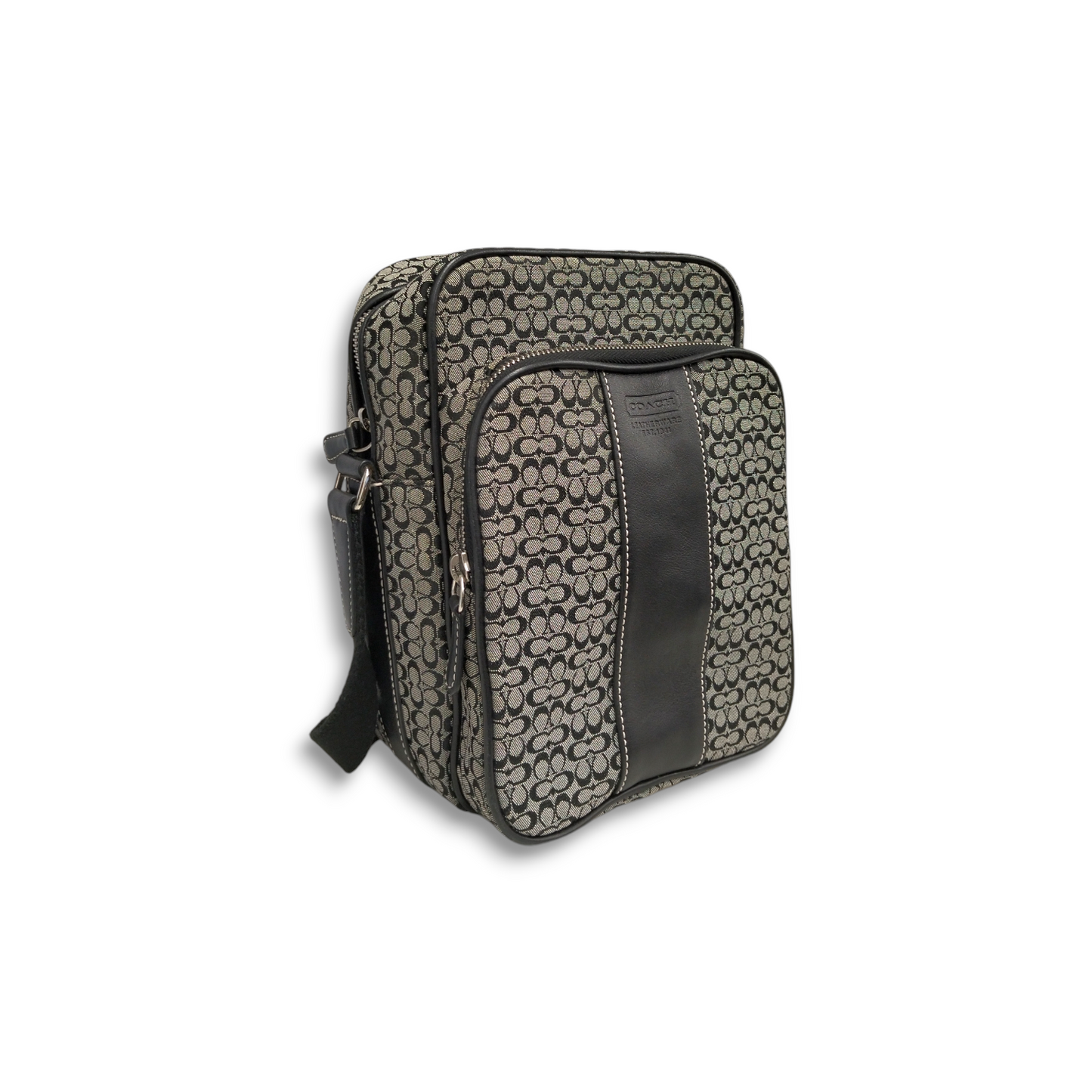 COACH Shoulder Bag E045-4274 Black *Stain* Rank B