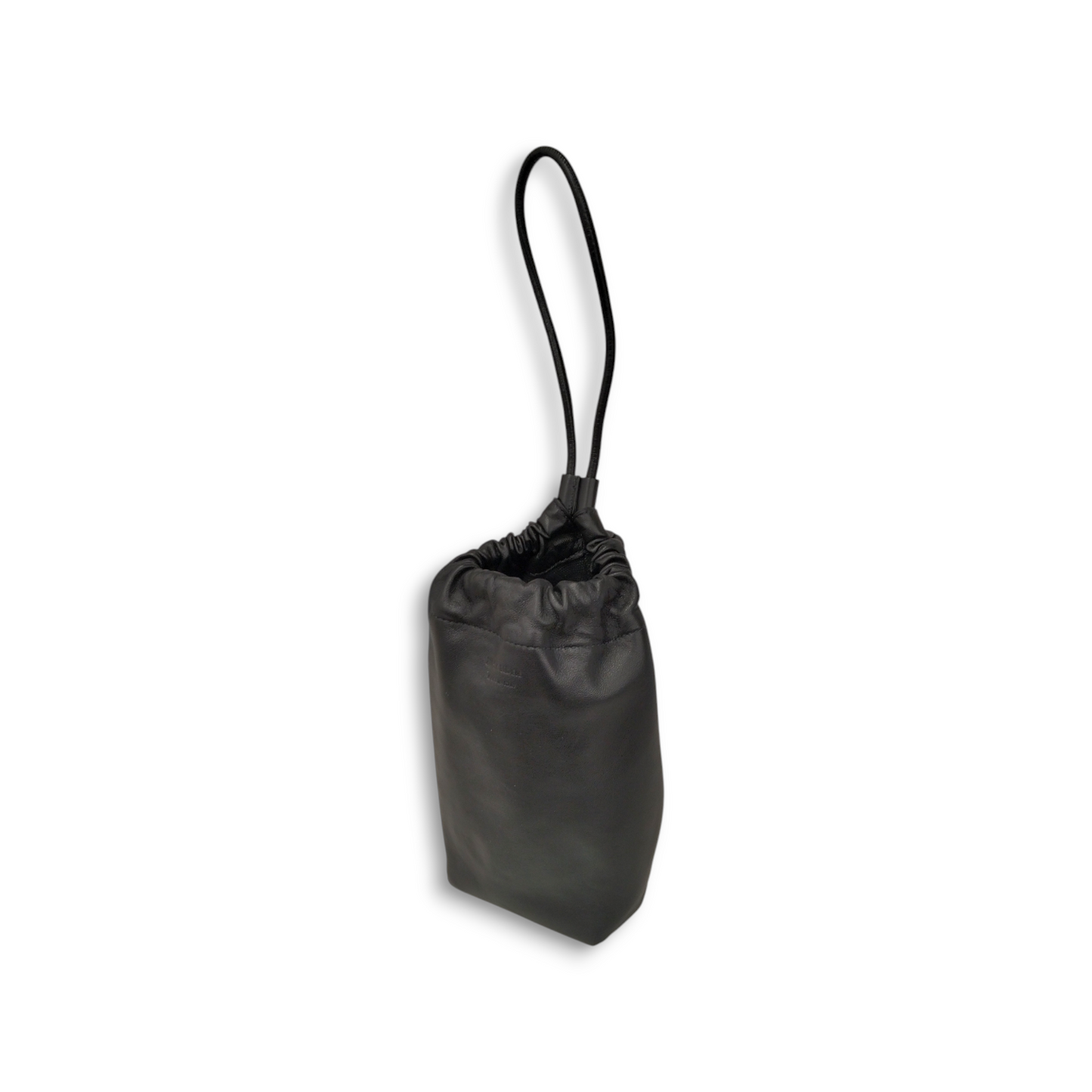 JIL SANDER Pouch Black Bucket Bag *With Cover Rank A
