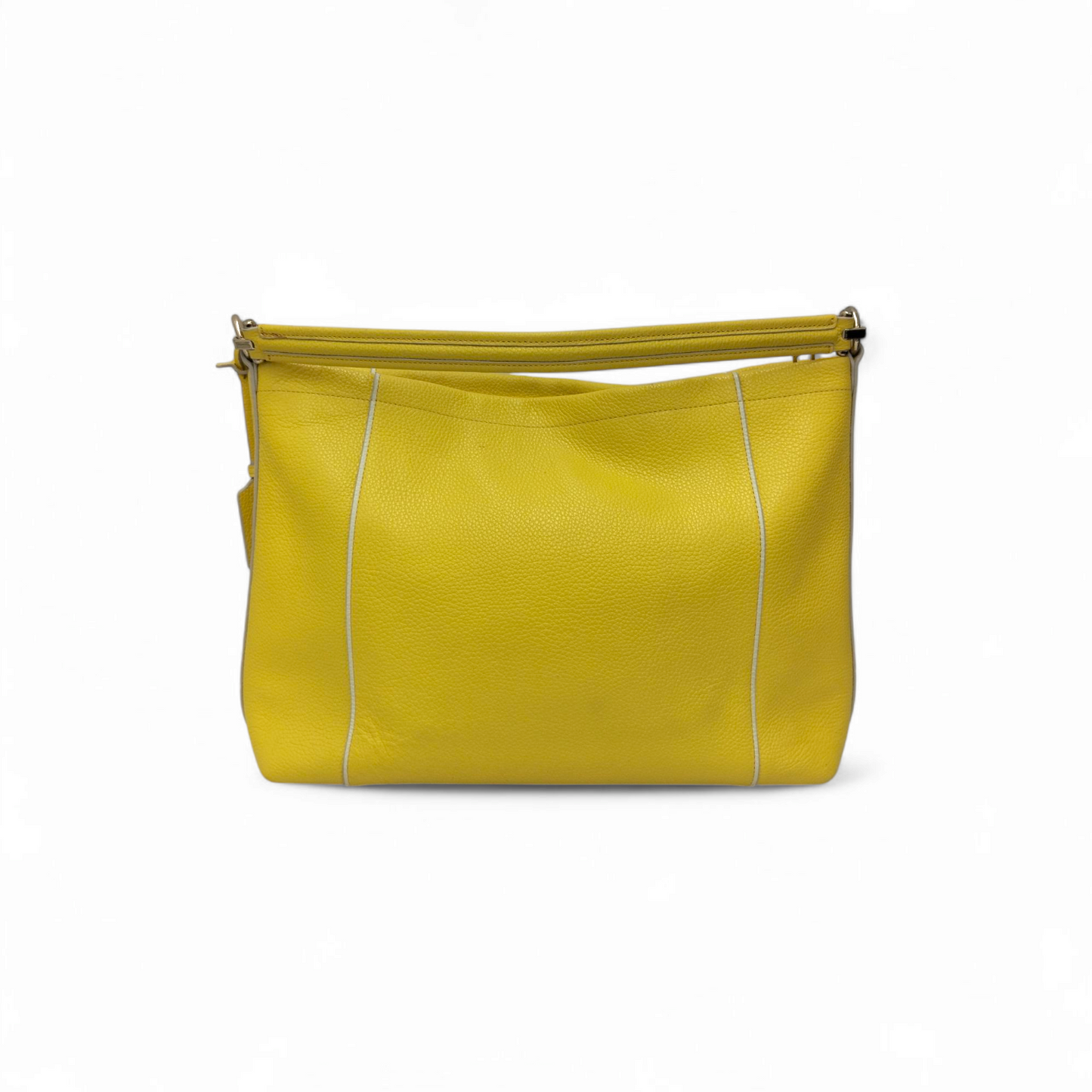 COACH Shoulder Bag Yellow Stain 34994 Rank B