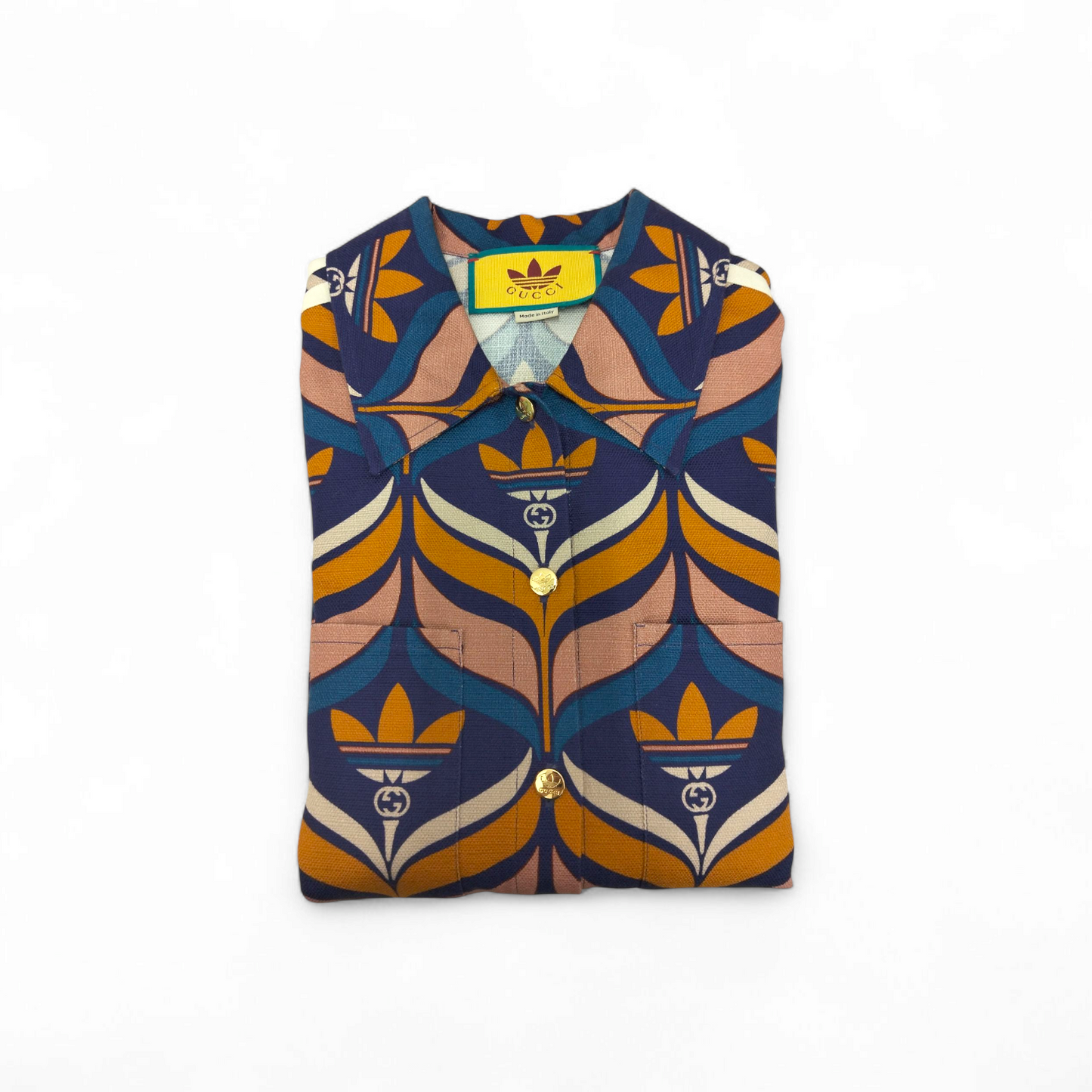 GUCCI Shirt 38 Lady's Multi Color 703002 ZAJS5 adidas