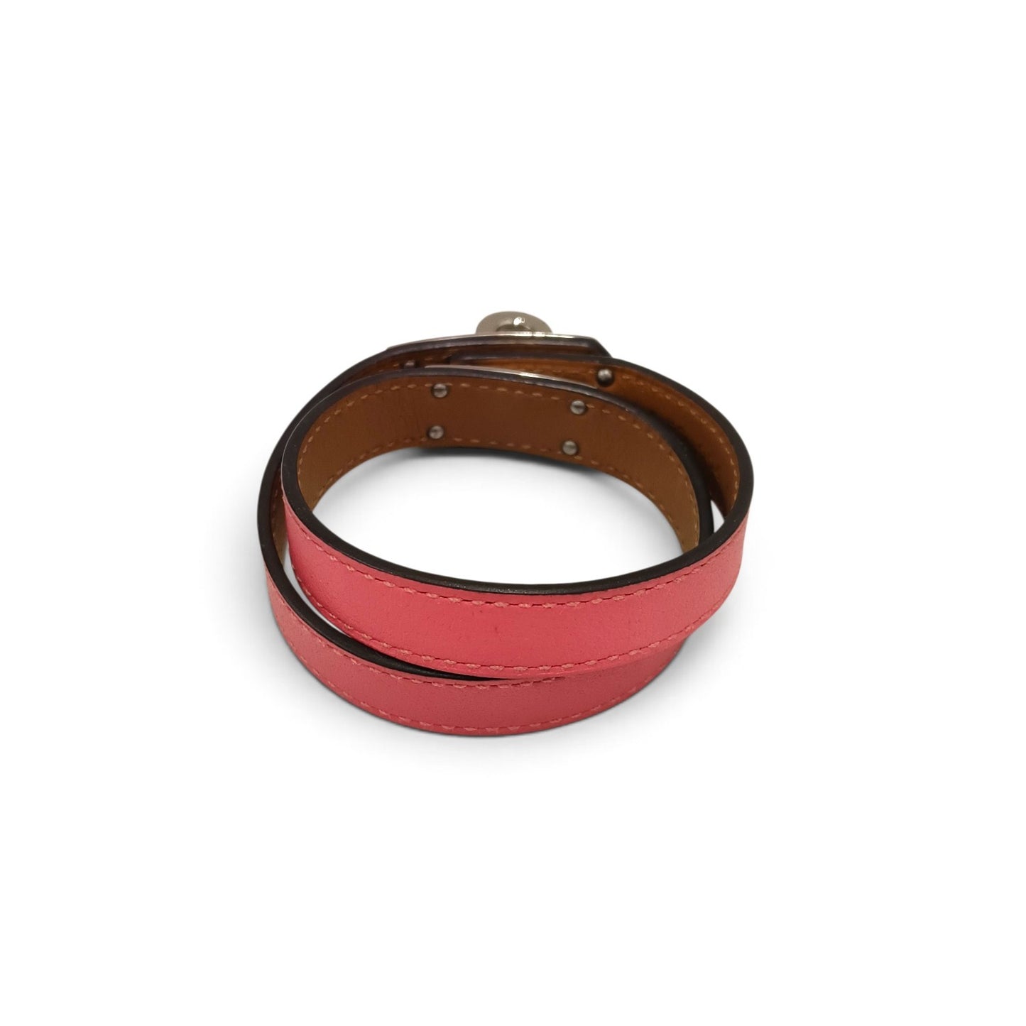 Bracelet HERMES Pink And Silver Mini Kelly Double A FS 004 GX  Rank B