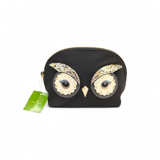 Kate Spade Pouch WLRU5155 Black Owl Samll Marcy Rank A