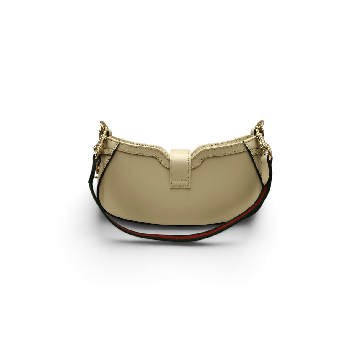 GUCCI Semi Shoulder Bag 786015 Ivory 498879 Moon Side Mini Rank A