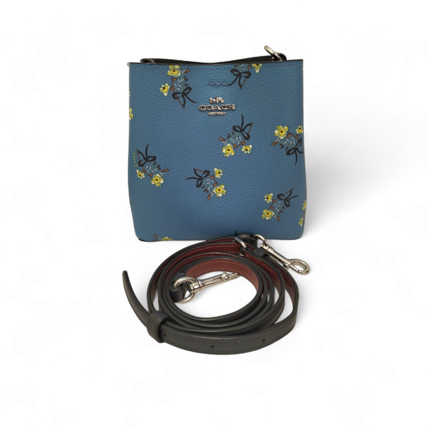 COACH Shoulder Bag Rank AB Sky Blue C7974