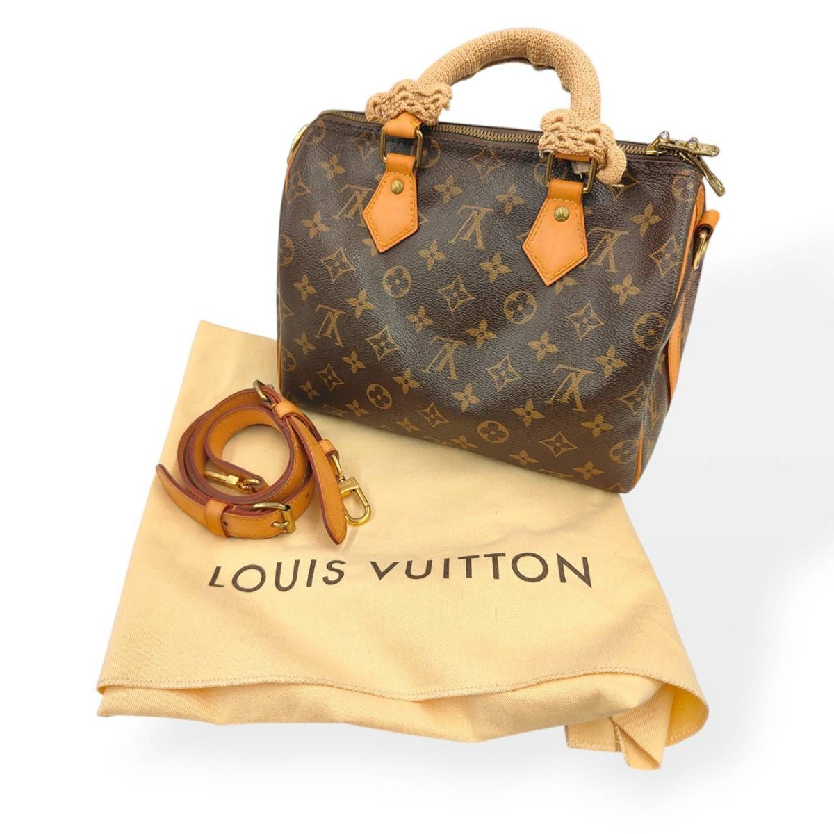LOUIS VUITTON HANDBAG MONOGRAM BROWN STAIN SPEEDY 25 M41113 RANK (B)