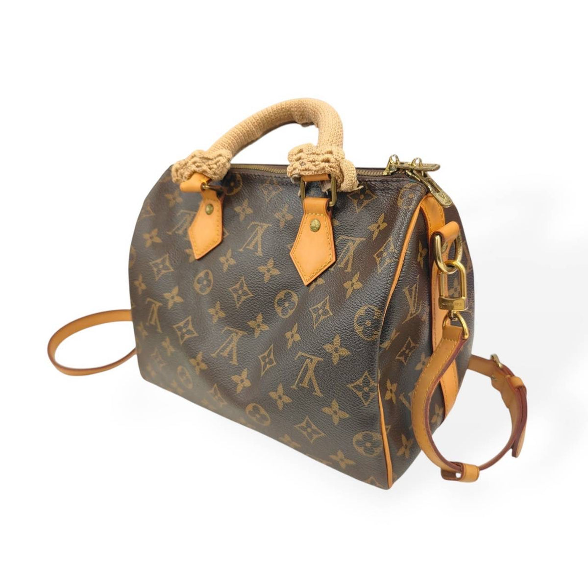 LOUIS VUITTON HANDBAG MONOGRAM BROWN STAIN SPEEDY 25 M41113 RANK (B)