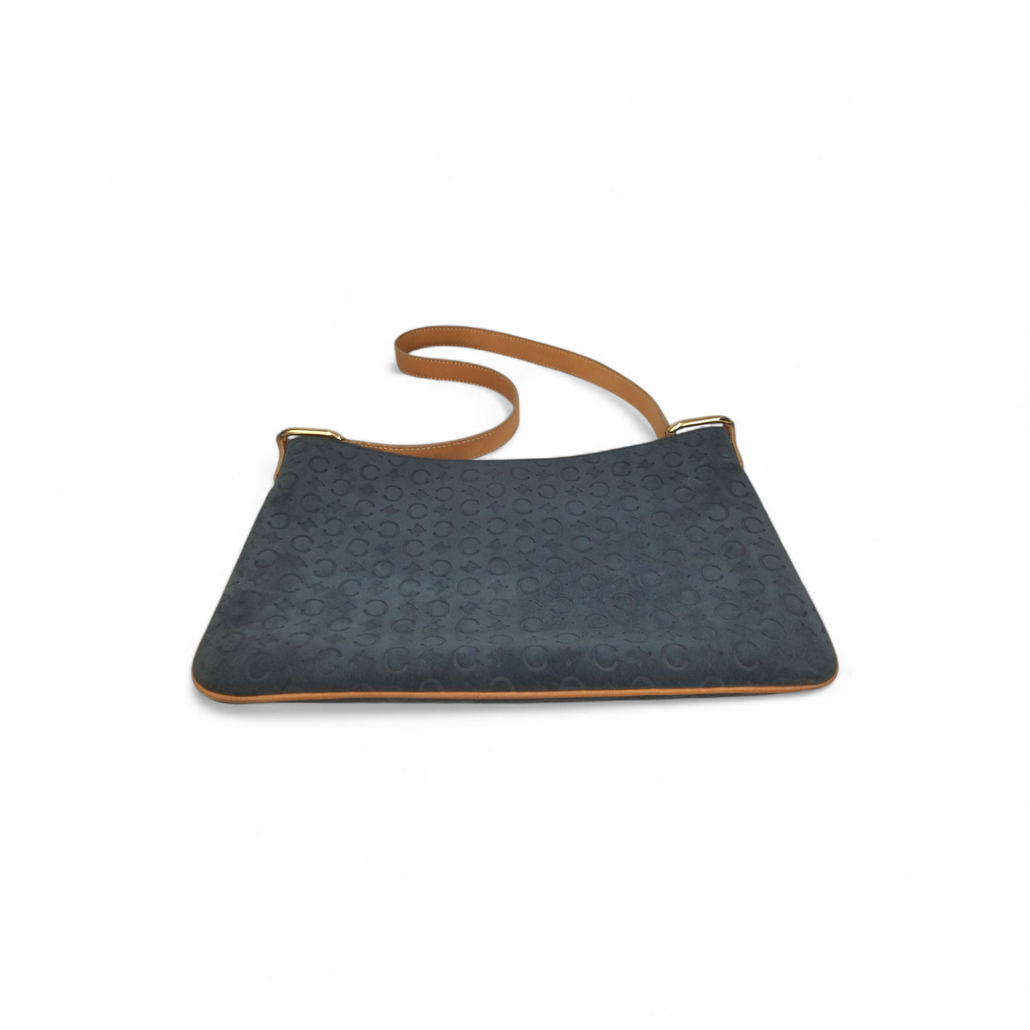 CELINE Handbag CE00/12 Navy And Brown Rank(B)