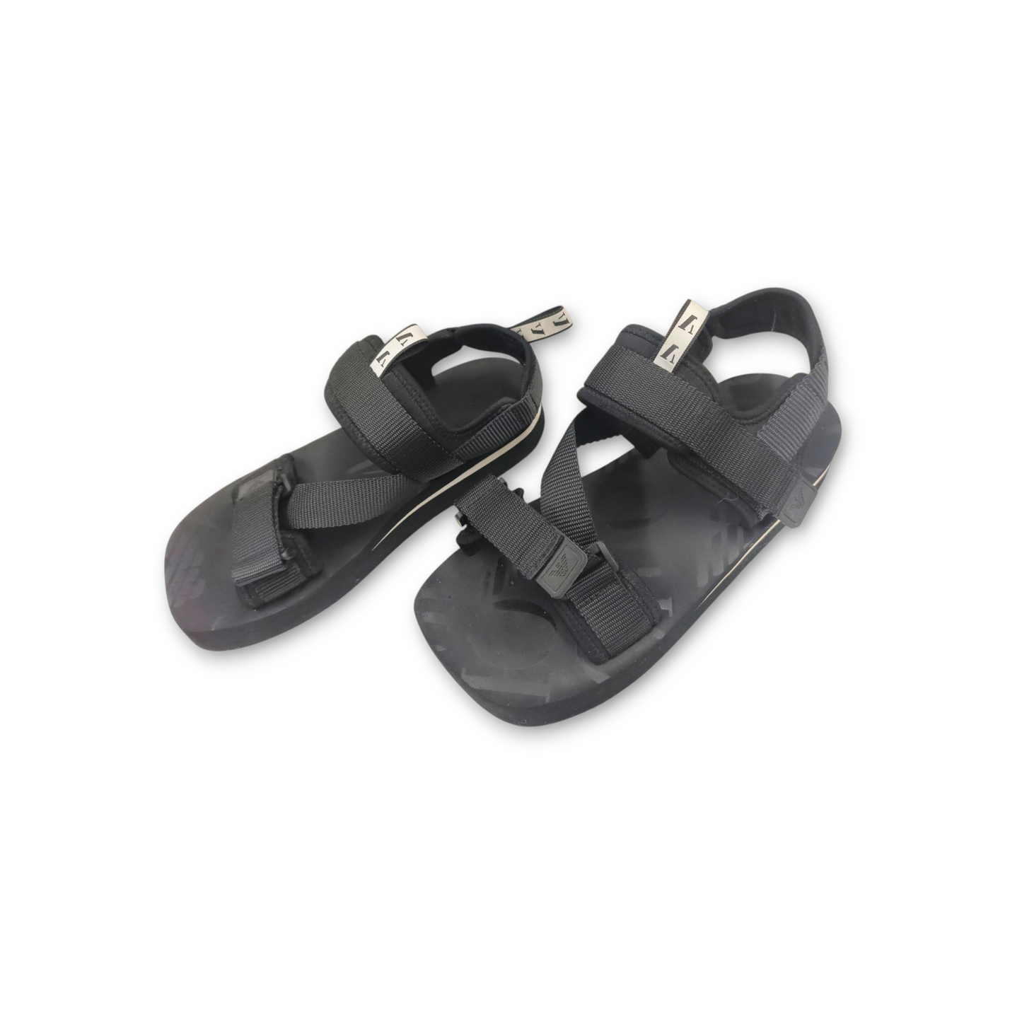 EMPORIO ARMANI Sandal SIZE 43 Mens Black *Stain* Rank B