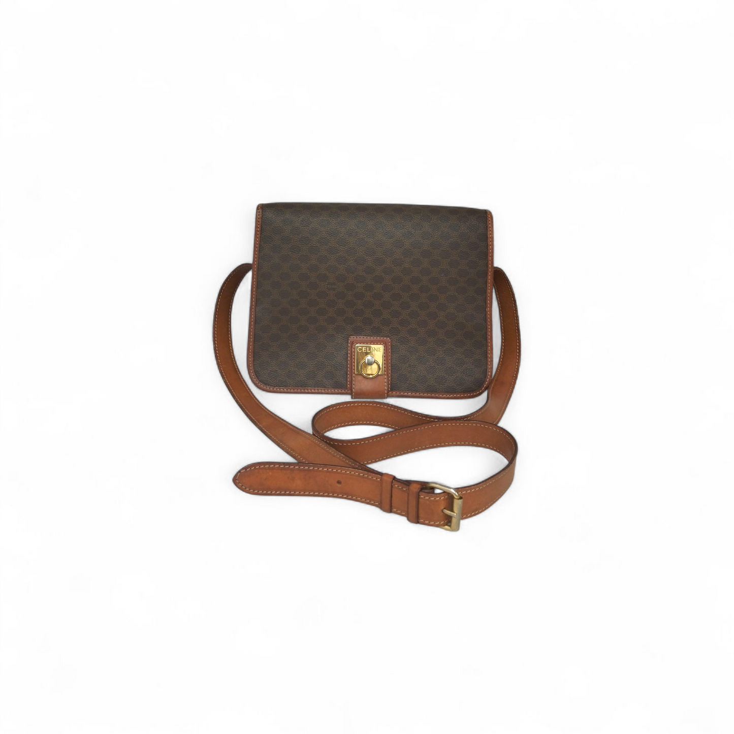 CELINE Shoulder Brown Scratch/Stain M11 Macadam  Rank (B)