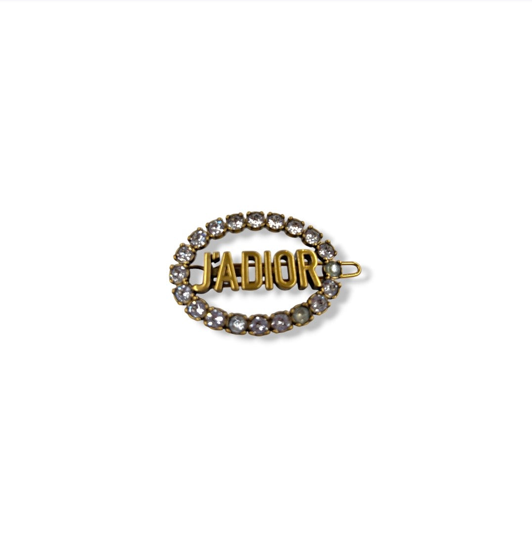CHRISTIAN DIOR Hair Clip  Gold JADIOR *Damage Rank(B)