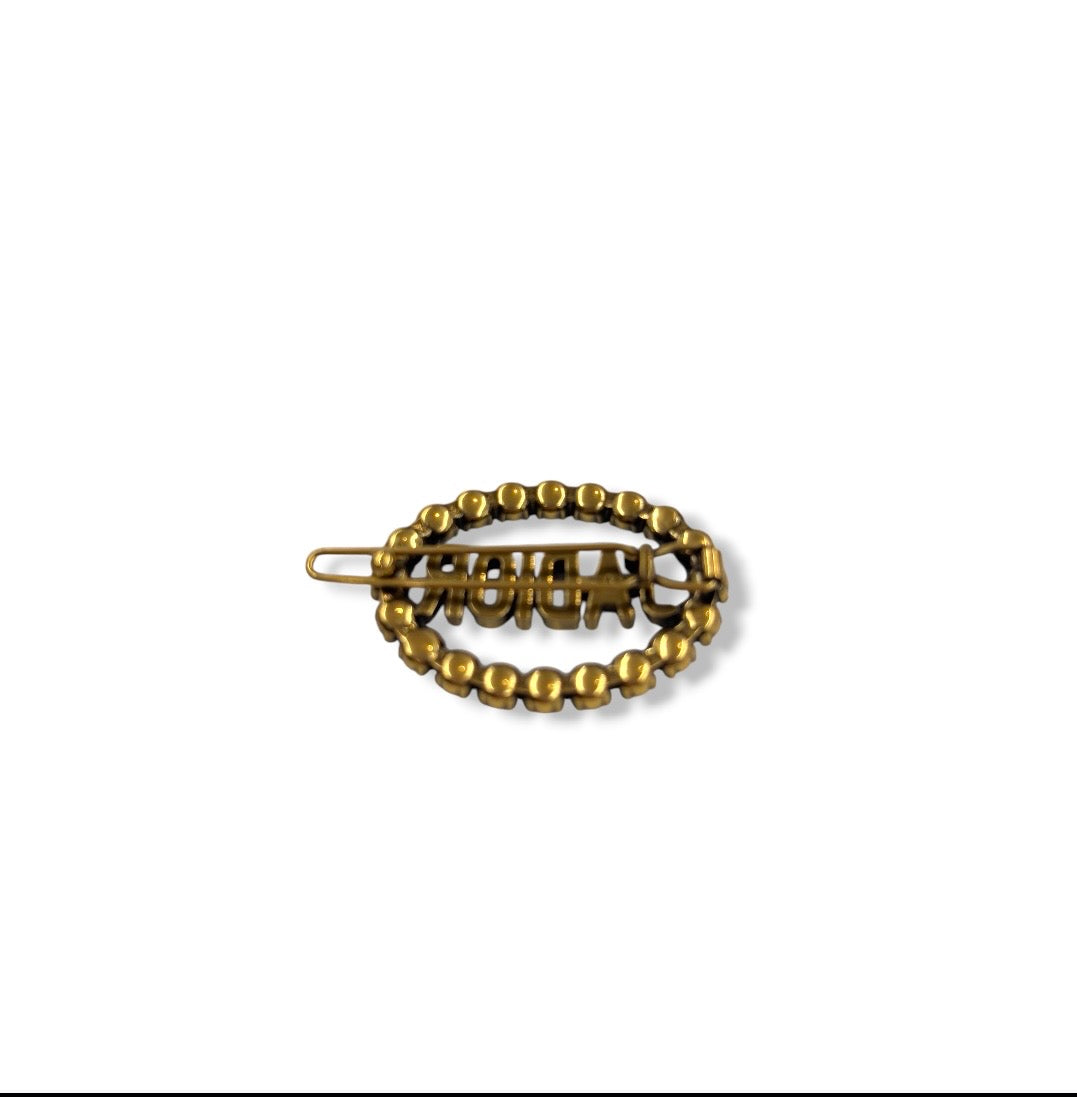 CHRISTIAN DIOR Hair Clip  Gold JADIOR *Damage Rank(B)