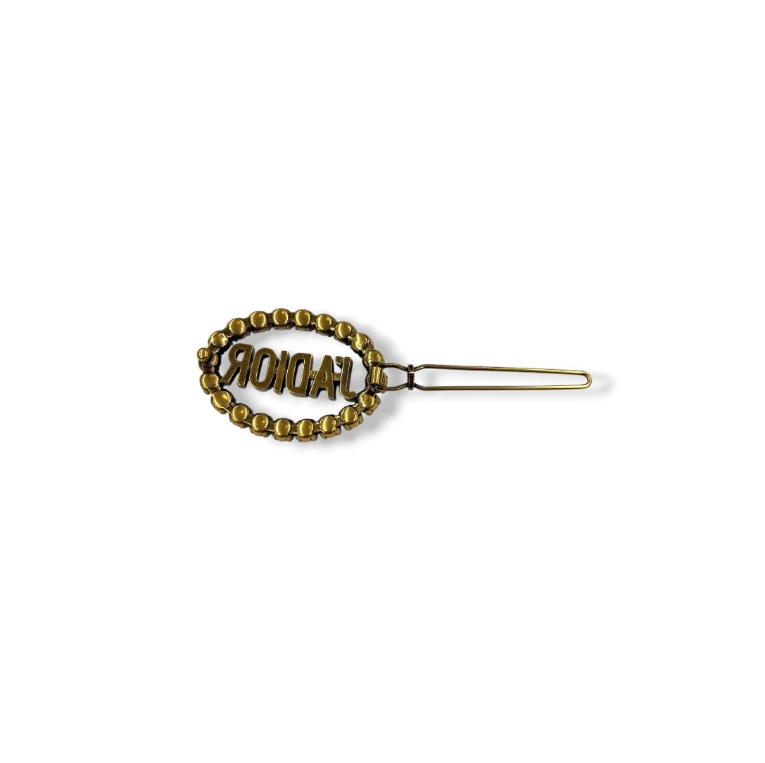 CHRISTIAN DIOR Hair Clip  Gold JADIOR *Damage Rank(B)