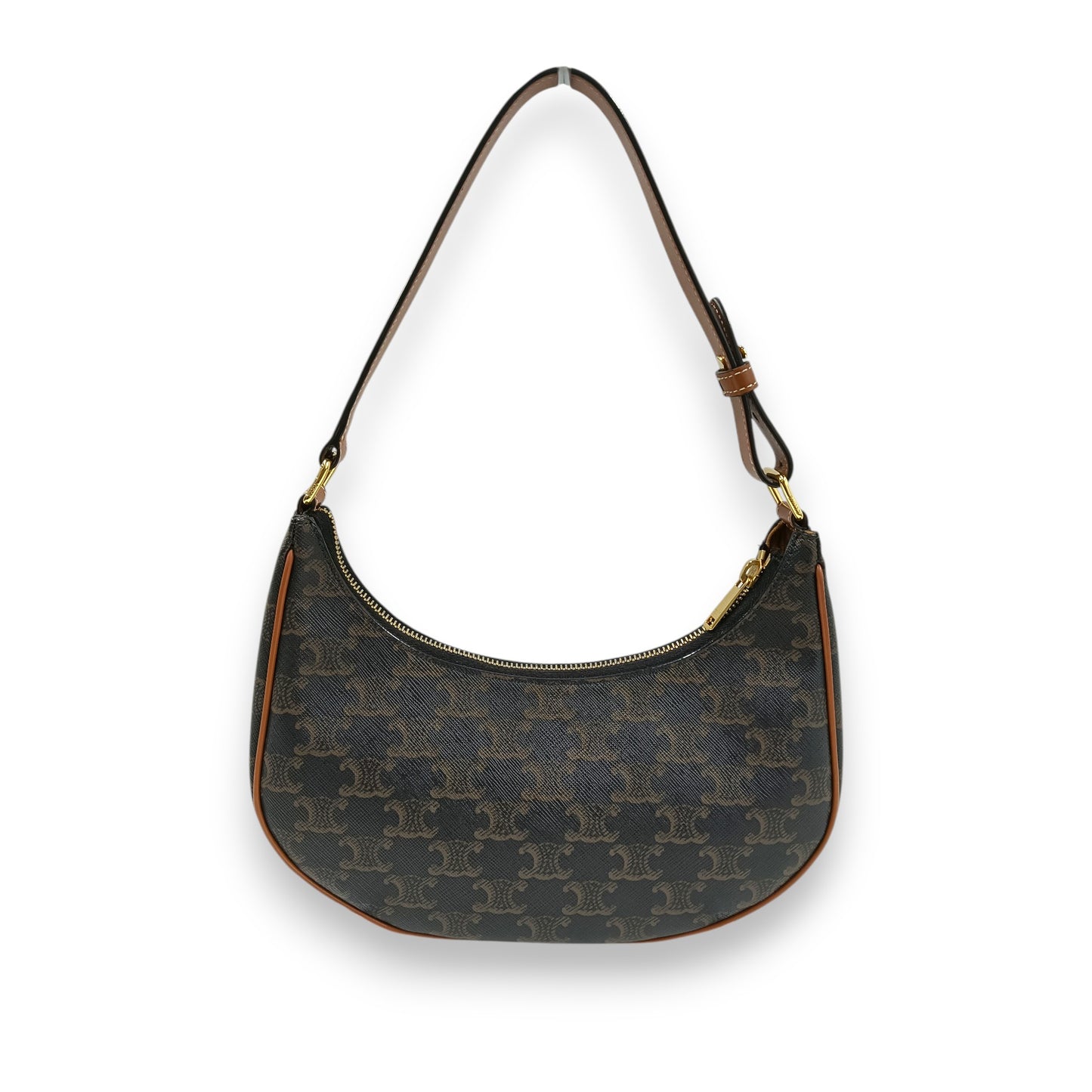 CELINE Handbag AVA Triomphe Rank(B) Black/Brown U-GA-0211