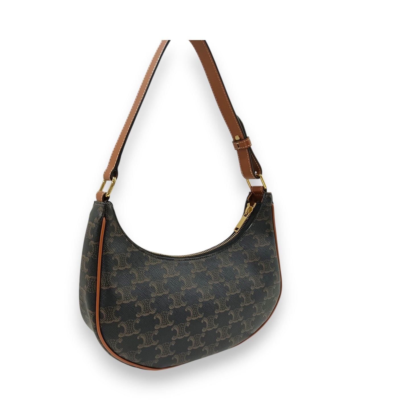 CELINE Handbag AVA Triomphe Rank(B) Black/Brown U-GA-0211