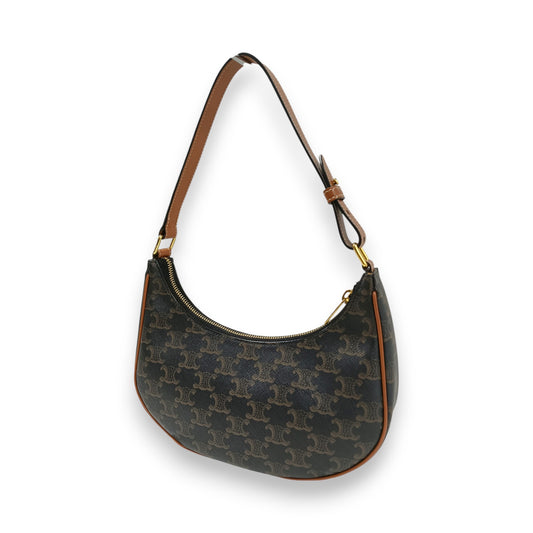 CELINE Handbag AVA Triomphe Rank(B) Black/Brown U-GA-0211