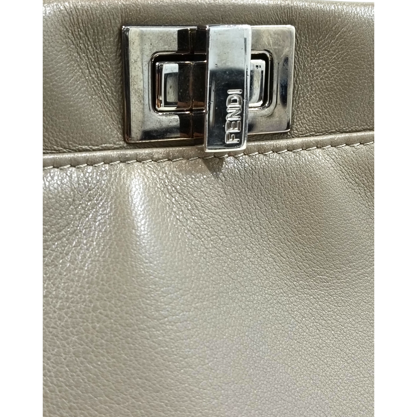 FENDI 2WAY Bag Peekaboo Mini 8BN244 Rank(B) Beige Scratch