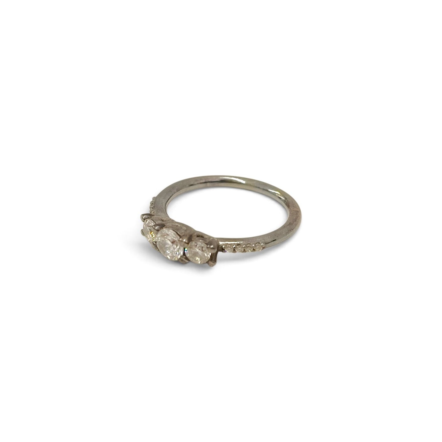 Ring PANDORA Silver Clear Three Stone Rank B