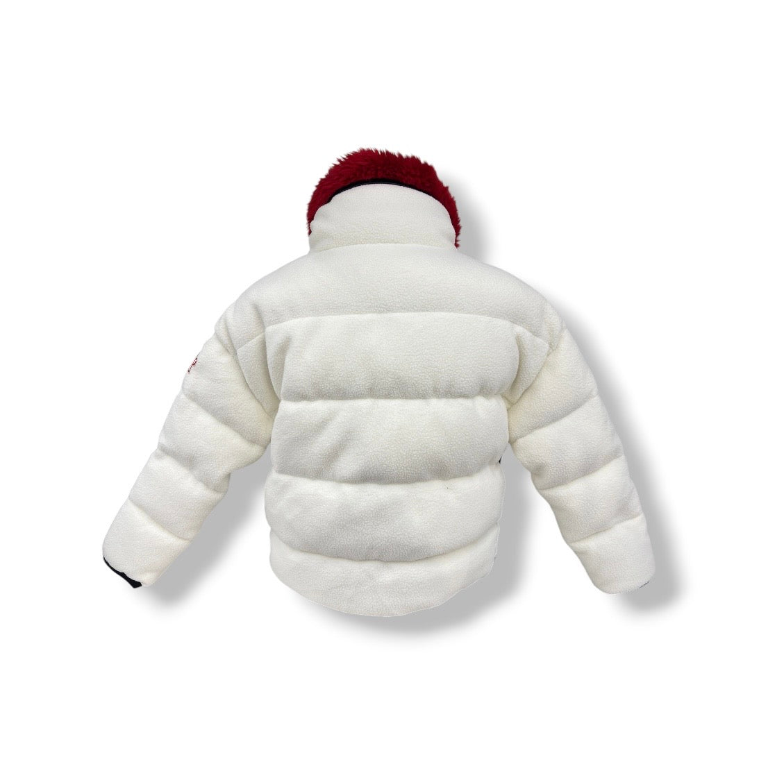 MONCLER DOWN JACKET XS SIZE LADY S WHITE FAUX FUR PILE PADDED/E20988452600*NFC* RANK (B)