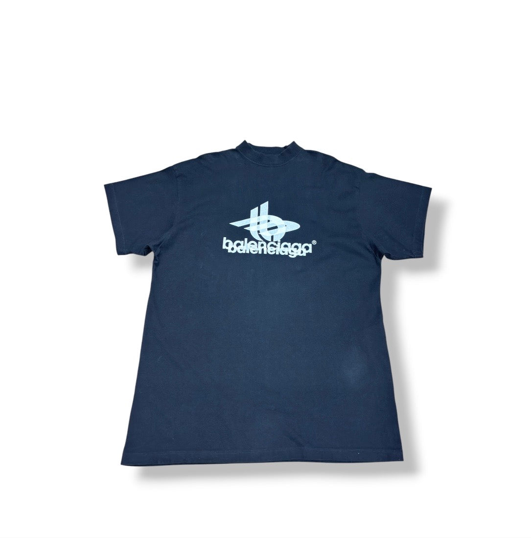 BALENCIAGA T-SHIRT SIZE L MENS BLACK 739028 TPVF2 RANK (B)
