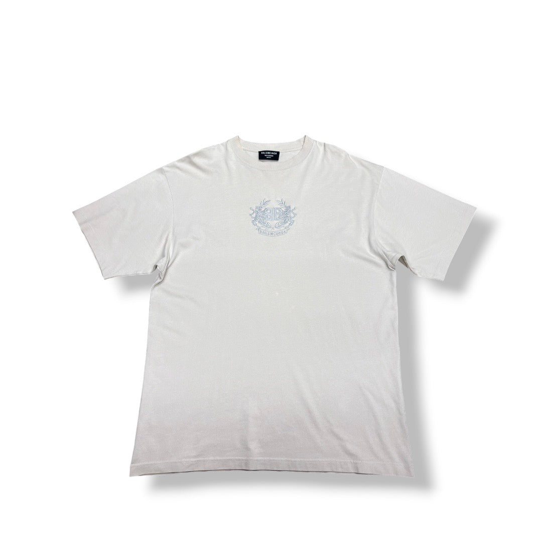 BALENCIAGA T-SHIRT XXS SIZE UNISEX BEIGE 614675 TKV71 2966 RANK (B)