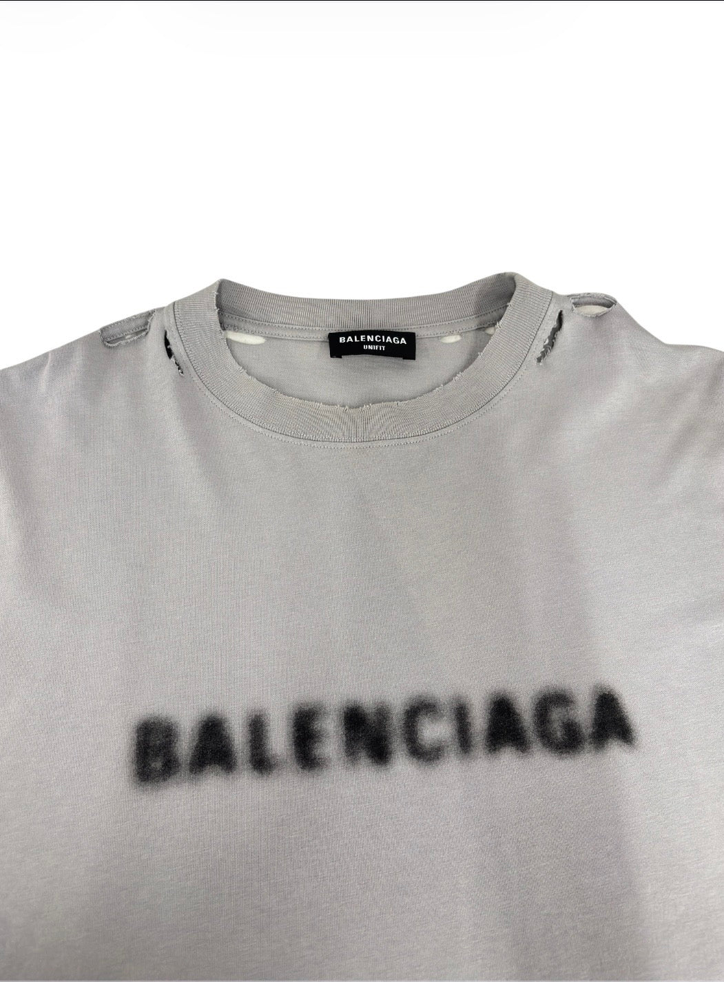 BALENCIAGA T-SHIRT XS MENS GRAY 661715 TKVD5 RANK (B)
